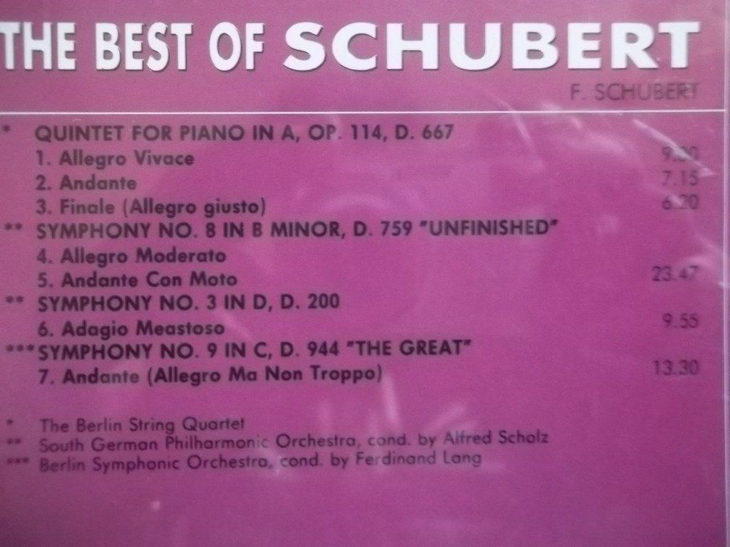 CD: CD  The Best of Schubert – Usato da Heimberg venduto da Rockenrol 1
