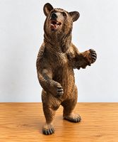 Holzfigur Bär stehend braun geschnitzt guter Zustand