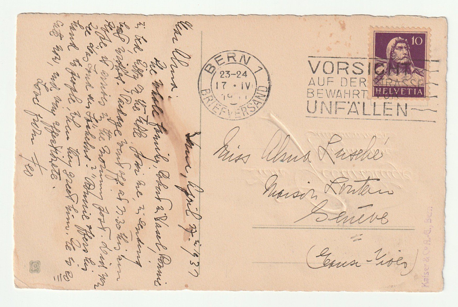 Cartoline postali: Ansichtskarte Interlaken und Jungfrau 16.07.1913 – Usato da St. Gallen venduto da Ricardo_Deals 1
