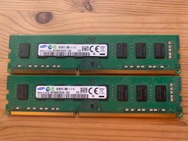 2x Samsung PC RAM 4GB DDR3 1600 MHz
