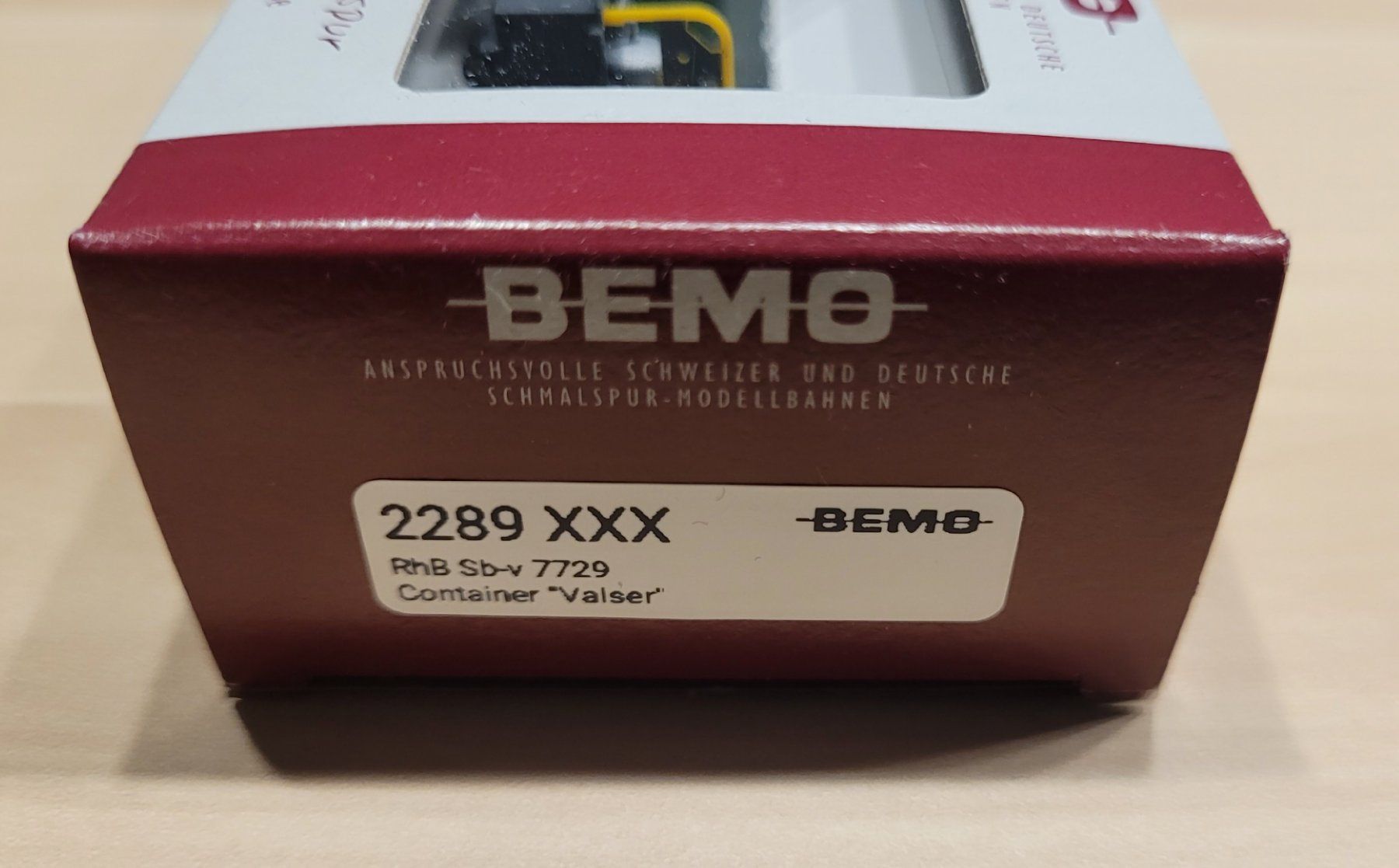 Bemo RhB Sb-v 7729 Tragwagen Container 