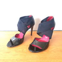 Escarpins OXMOX en cuir noir verni, pointure 37