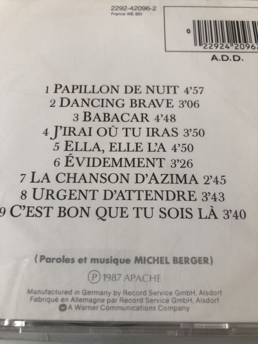 CDs: France Gall - Babacar CD - – D'occasion à Flaach par rubo7 1