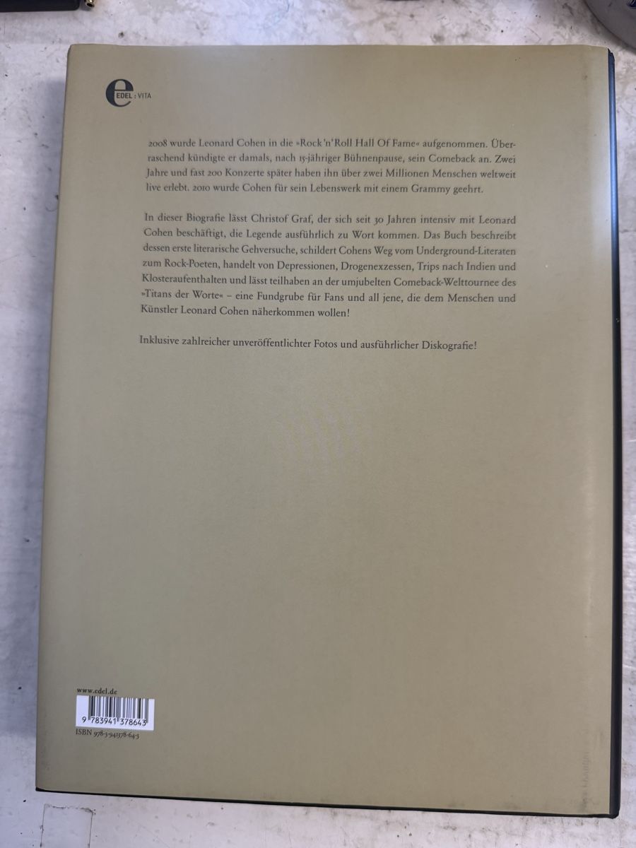 Libri: Leonard Cohen: Titan der Worte – Usato da Dietikon venduto da Buchantiqdietikon 3