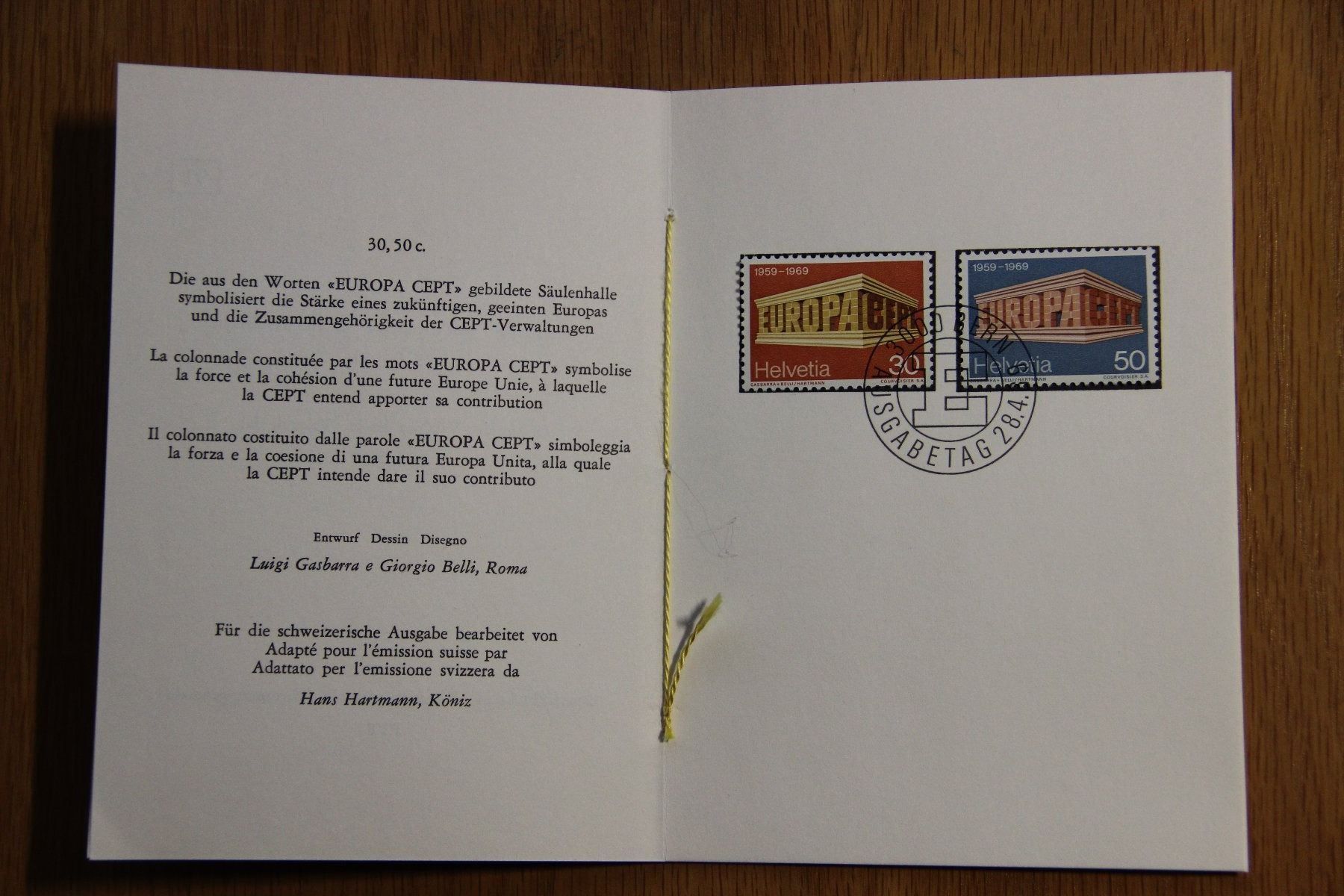 Tutti i francobolli: Schweiz 1969 - Europa Cept - PTT-Büchlein – Nuovo (secondo la descrizione) da Jona venduto da Southafrica07