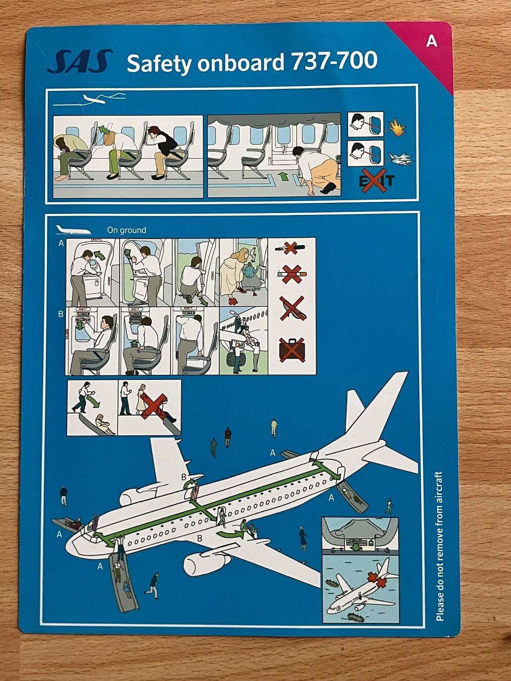 Documenti: Safety Card SAS 737-700 – Usato da Zürich venduto da Classic_Collection_Zurich