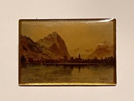 1 Pin Gemälde See und Bergen