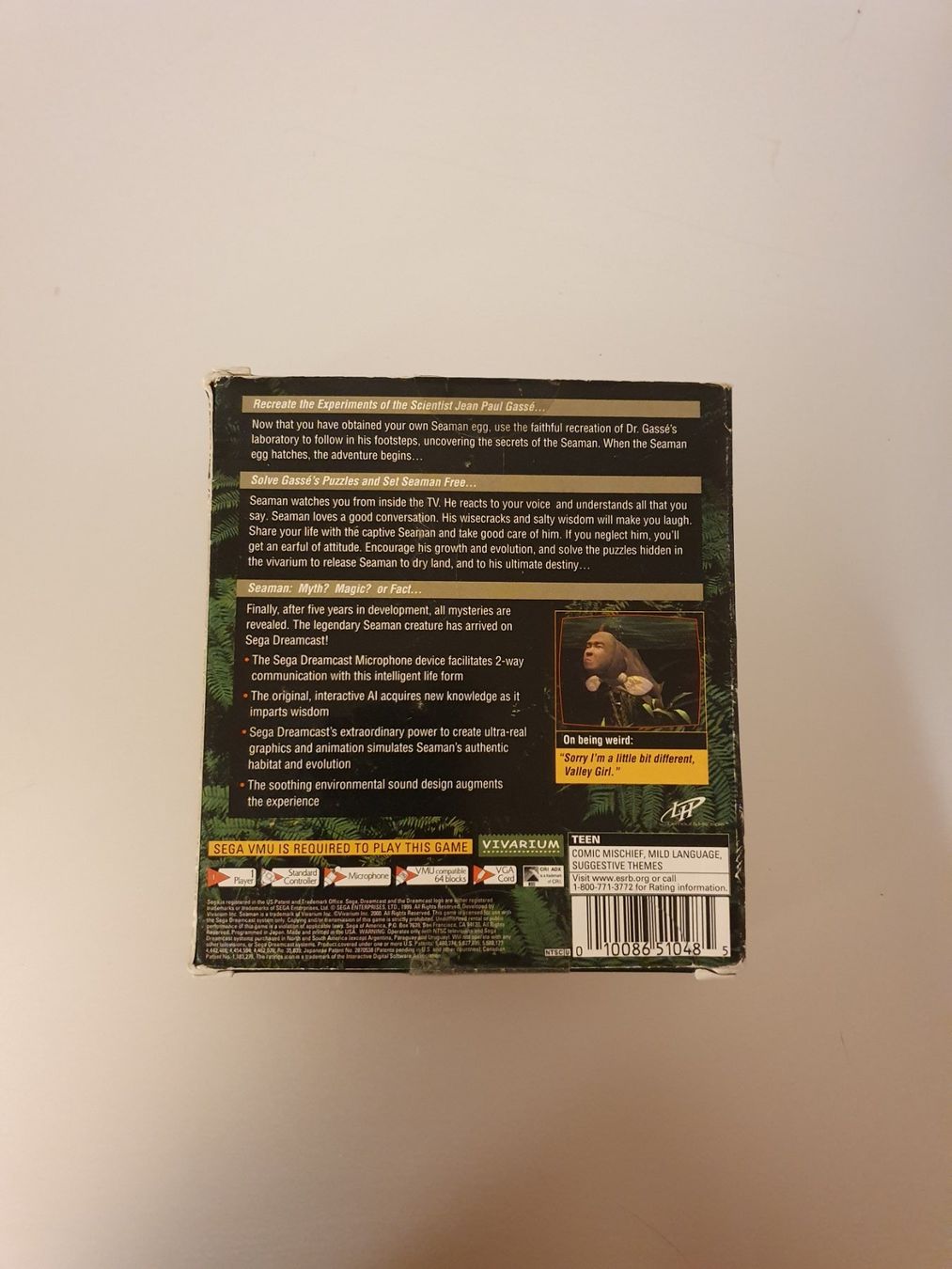 Sega Giochi: SEAMAN, DREAMCAST - Sehr Selten mit Mikrofon – Usato da Basel venduto da noah27 2