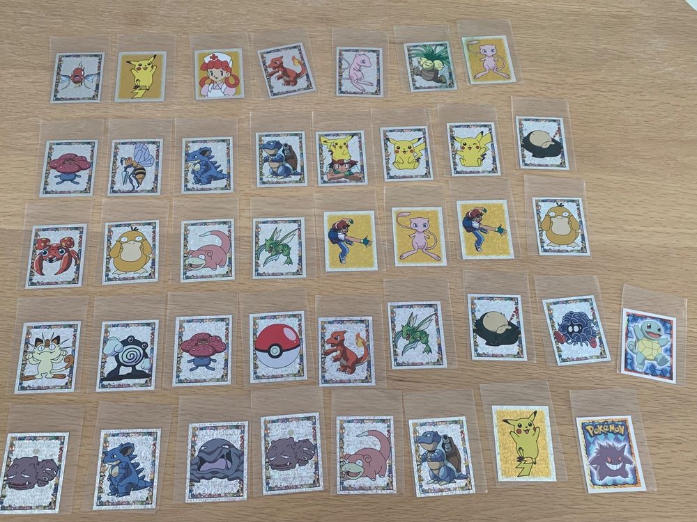 40 Holos und viele Merlin Pokemon Stickers (Neu und originalverpackt ...