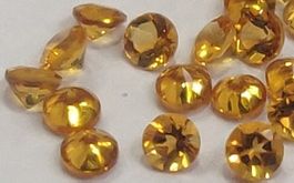 Edelstein L-3607 – 5 Stück Citrin Rund facettiert 2mm