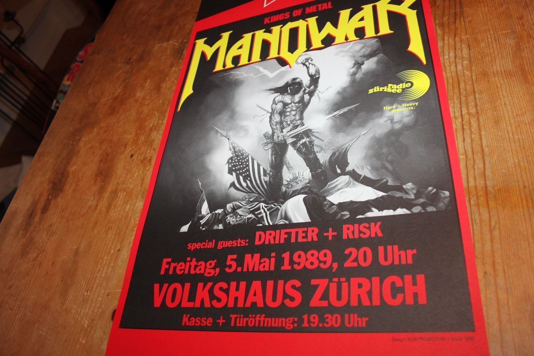 Schallplatten: MANOWAR drifter CONCERT ORGINAL PLAKAT 1989 – Gebraucht aus Pfaffhausen von mono_rec 4