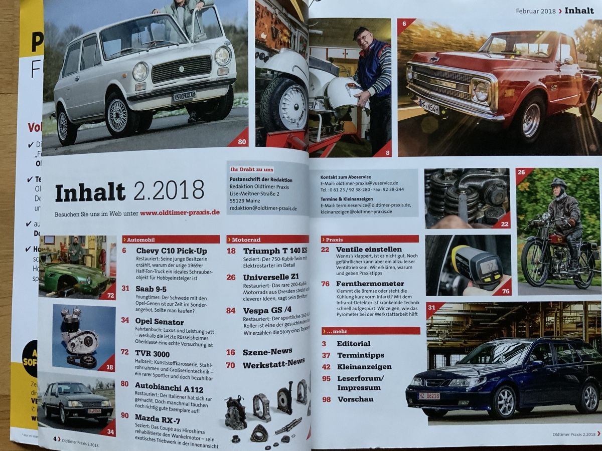 Riviste & Magazine: Oldtimer Praxis 2/2018 Chevrolet C10 / Ventile einstellen – Nuovo (secondo la descrizione) da Frauenfeld venduto da CSM71 1