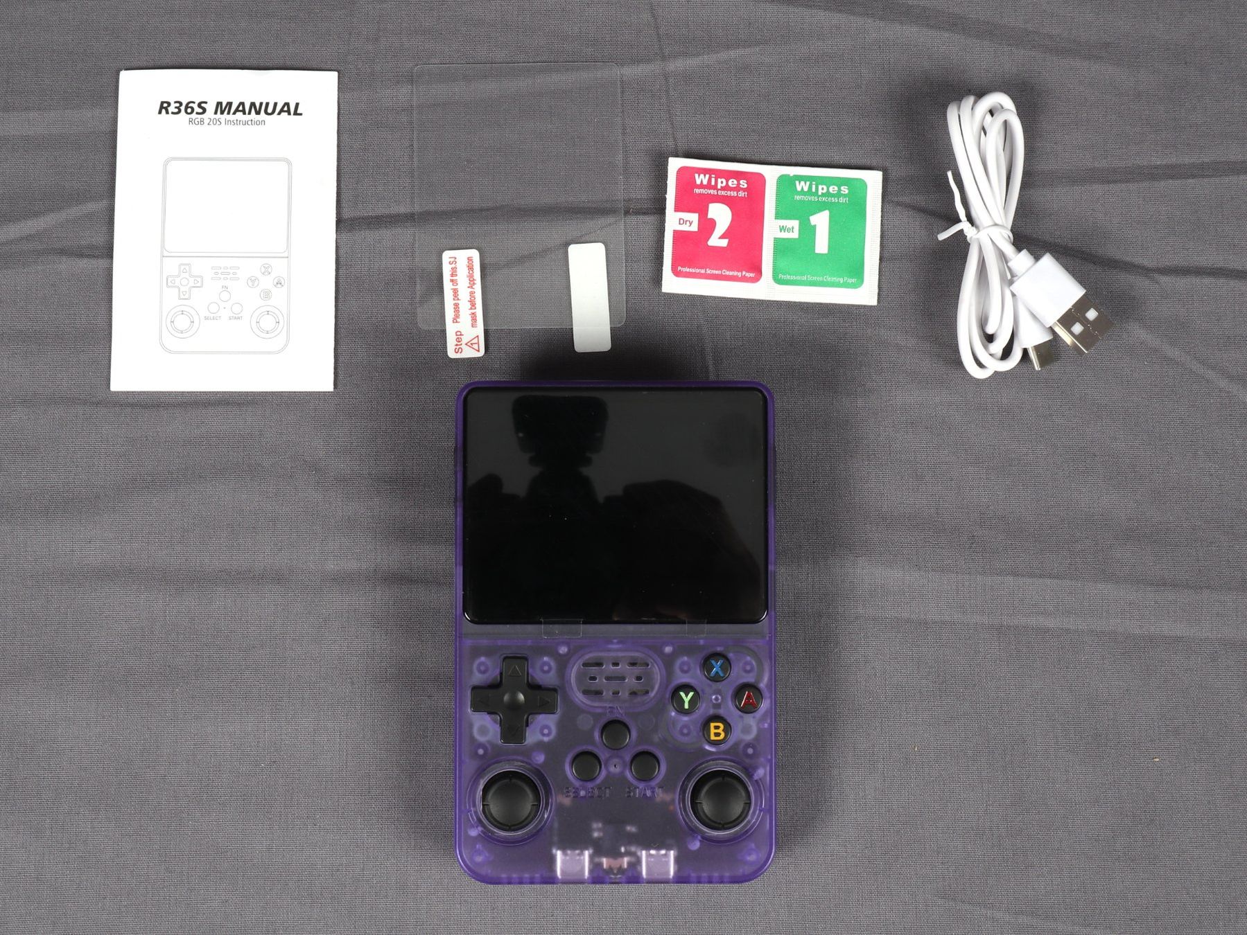 Console: GAME CONSOLE Emulator-Handheld R36S Lila 64 GB – Usato da Steinen venduto da Restwert_Steinen 1