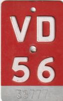 Velonummer  VD  1956  Top Zustand