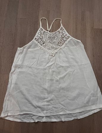 Hollister Top Damen weiss Grösse S Spitze