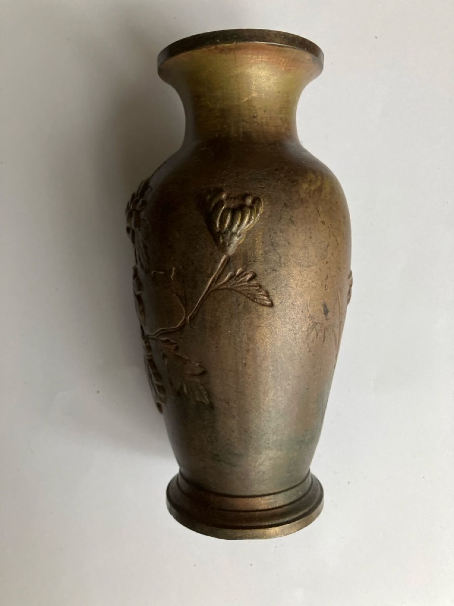 Vasi & Recipienti: Japanische Bronze Vase mit Blumenmuster, Vogel – Usato da Niederglatt ZH venduto da nieser 3