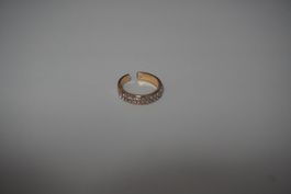 Verstellbarer Ring mit Strasssteinen, Goldfarben, Sommerlich