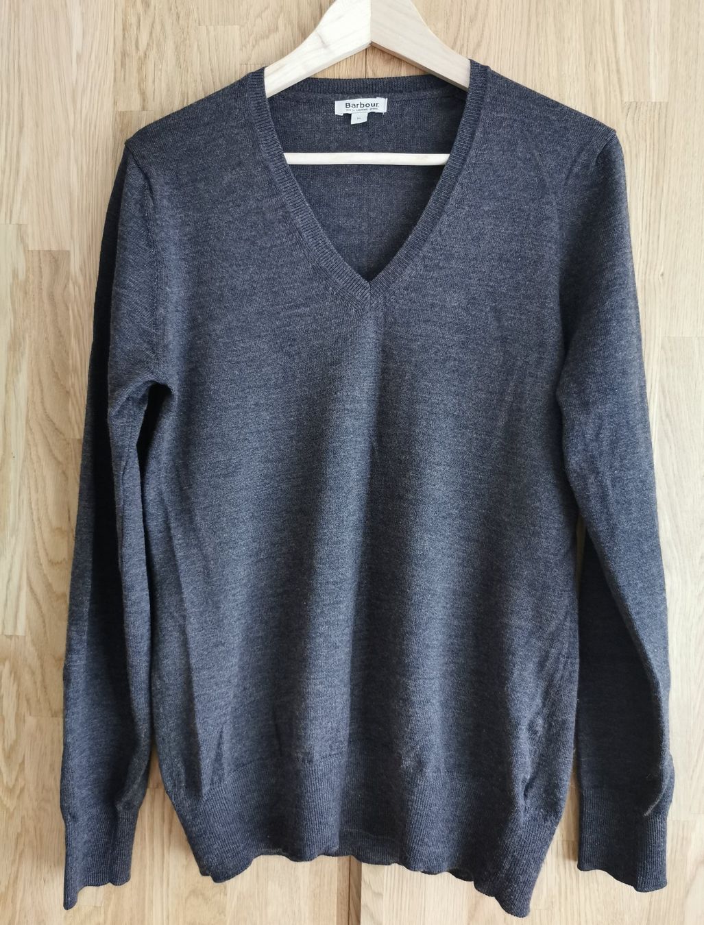 Barbour Maglioni & Felpe: Dunkelbrauner Wollpullover von Barbour mit V-Ausschnitt – Nuovo (secondo la descrizione) da Birsfelden venduto da dsc_f8gx
