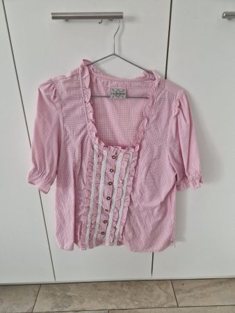 Oktoberfestbluse/ Landhausbluse C&A, rosa, Grösse 42