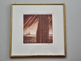 Radierung Kathedrale - Arthur Loosli Thun