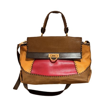 Limited Salvatore Ferragamo handbag, multicoloured leather