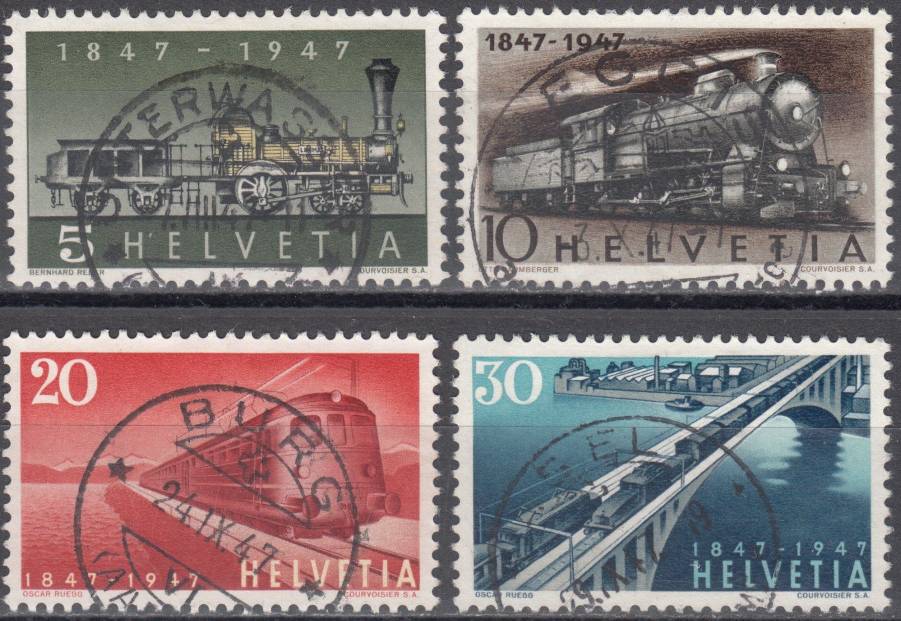 Tutti i francobolli: SBK 277 - 280 mit Vollstempel – Usato da Bürglen TG venduto da StampGraf