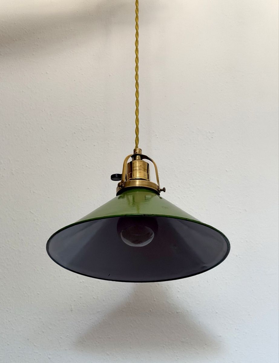 Lustres & lampes de plafonds: Vintage Lampe Emaille Grün – D'occasion à Zürich par gcc8810 1