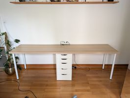 IKEA Doppelschreibtisch mit Schubladenelement