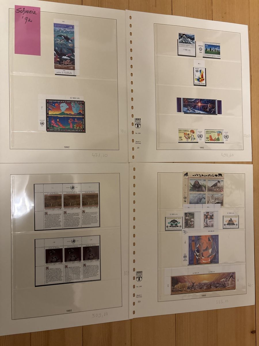 Tutti i francobolli: UNO Briefmarken Sammlung Schweiz 1969 -1995 – Nuovo (secondo la descrizione) da Freienstein venduto da Golfbueb 7