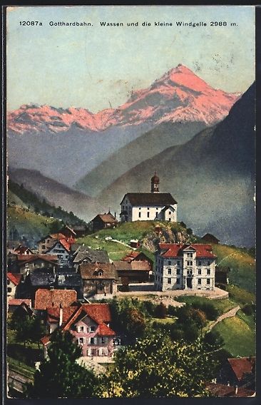 Cartoline postali: Wassen /Gotthardbahn, Ortsansicht mit kl – Usato da Berlin venduto da bartko-reher