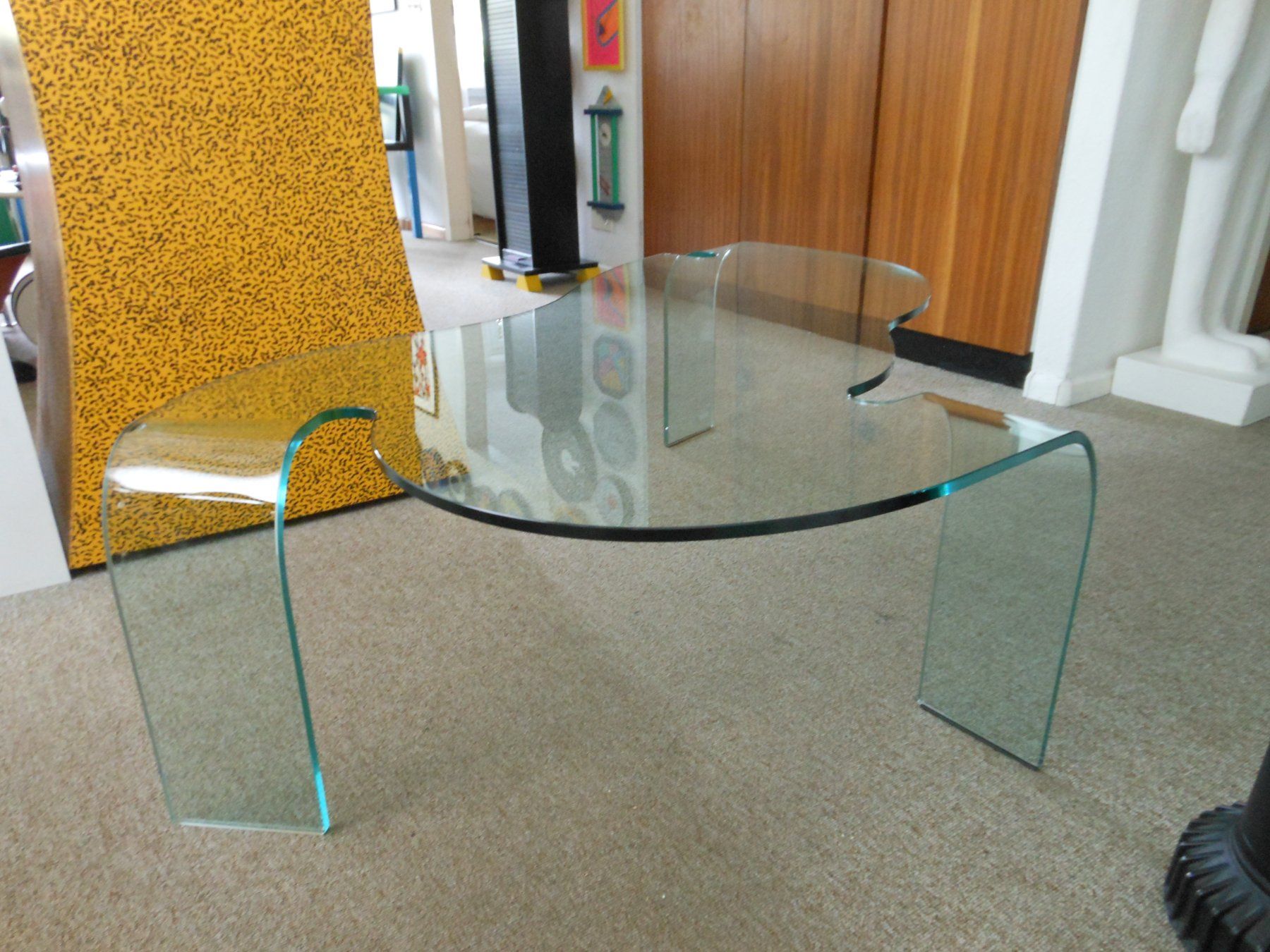 Tavoli: Designer Glas Couchtisch   Hans Von Klier – Usato da Füllinsdorf venduto da Cibum 1