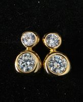 Boucles d'oreille argent avec diamants moissanite de 1 ct