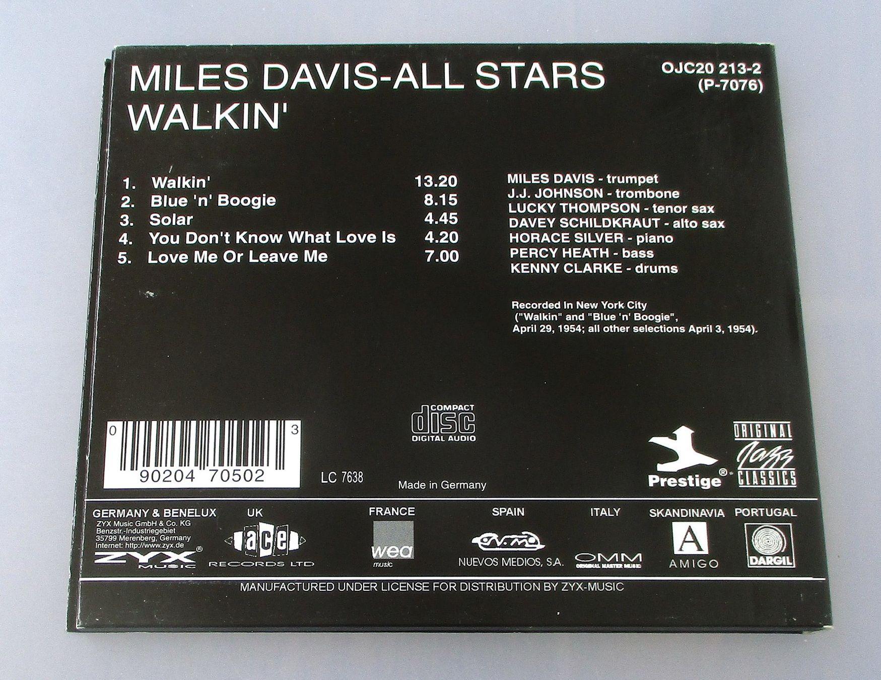 CD: MILES DAVIS ALL STARS - Walkin' – Usato da Wattwil venduto da Muriel11 1