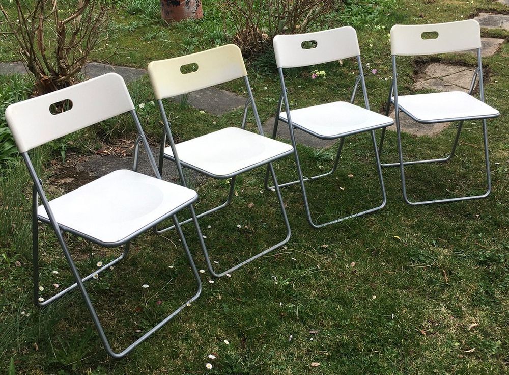 4 Klappstühle Ikea weiss Kaufen auf Ricardo