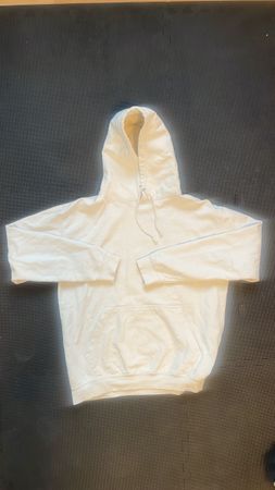 Weisser Hoodie mit Kapuze – Ideal für den Übergang! Gr. L