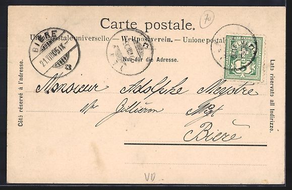 Cartoline postali: Pétrafélix, Strassengabelung am Waldra – Usato da Berlin venduto da bartko-reher 1