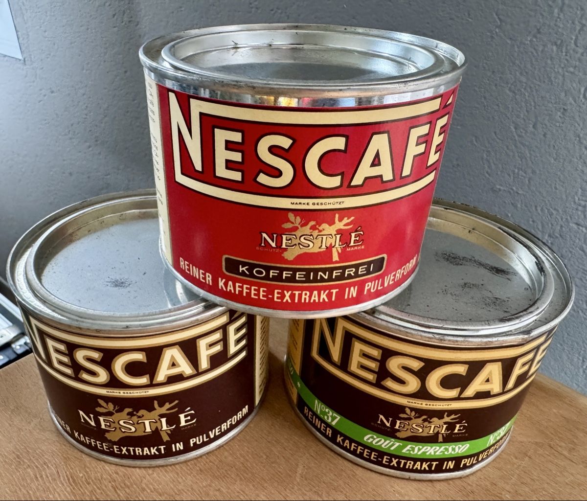 Barattoli: 3 x alte Nescafé Blechdose eventuell Dummy – Usato da Rothrist venduto da Luckywinner 1