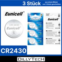 Eunicell CR2430 Knopfzellenbatterie - 3 Stk.