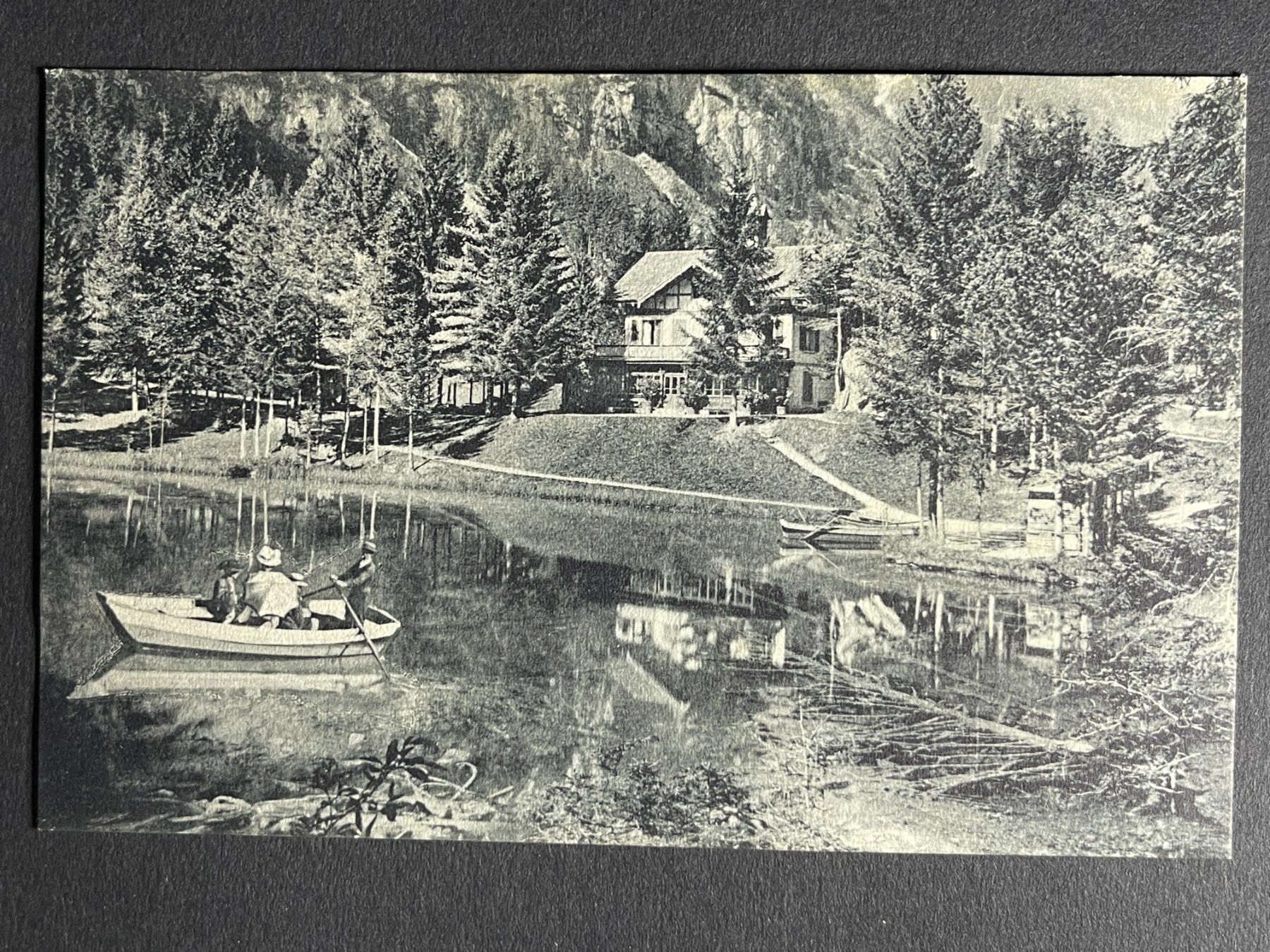 Ansichtskarten: Blausee mit Pensionsgebäude – Gebraucht aus Steg VS von _vinci_