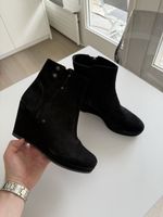 Maje Bottines noires compensées daim (taille-40)