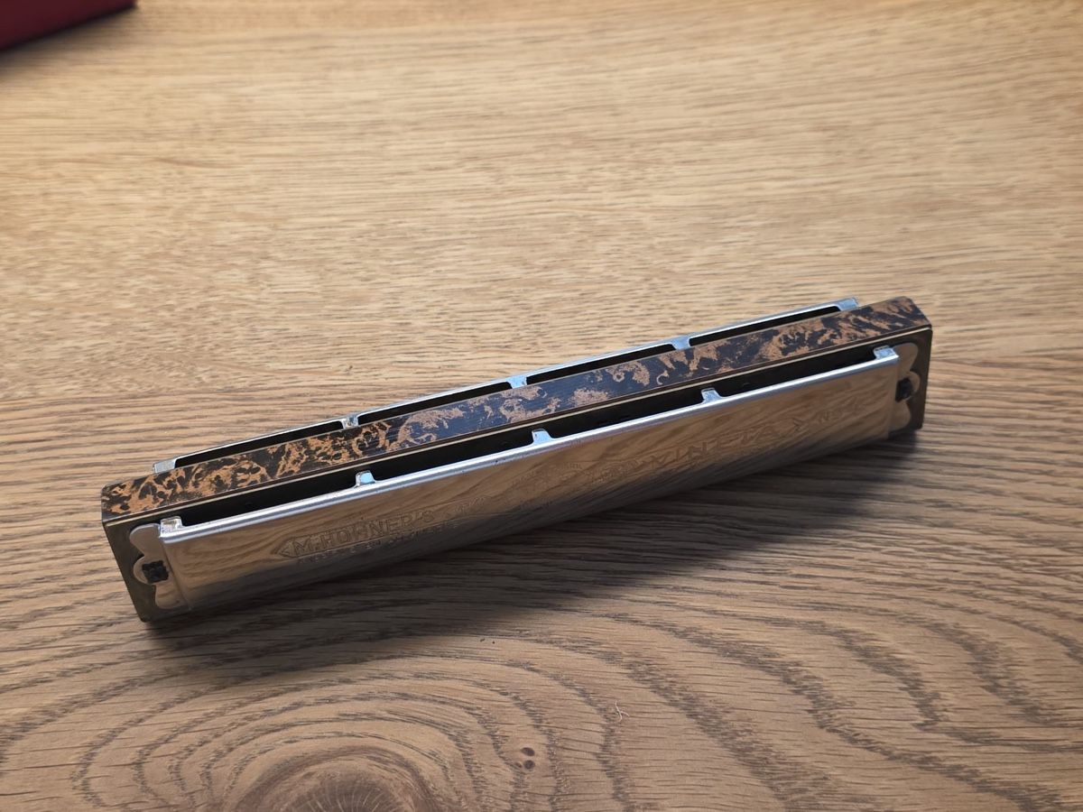 Musikinstrumente: M. Hohner Vineta Nr. 4 Chord Harmonica mit Etui – Gebraucht aus Mumpf von Spannset 1