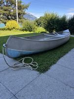 Aluminium Kanu mit Paddel (Original Grumman)