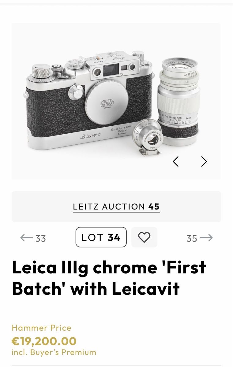 Leica Kamera: FIRST BATCH Leica IIIg & Leicavit & Summaron 3,5cm – Gebraucht aus zuchwil von solotin74 9