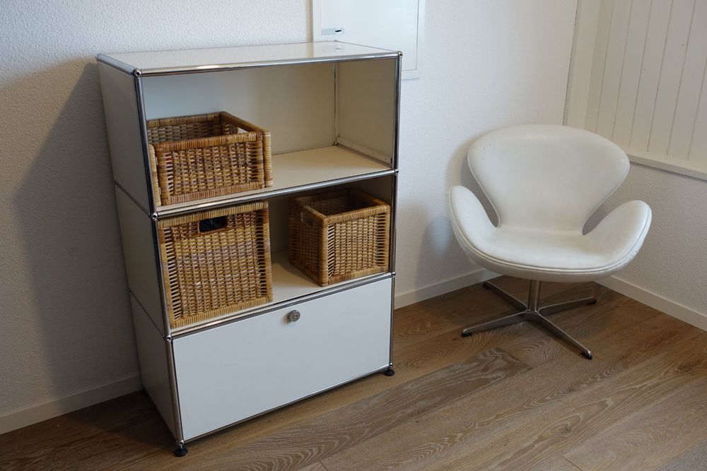 USM HALLER Regal 1x3 Mit Klapptüre Weiss Ab 1.- Fr. | Kaufen Auf Ricardo