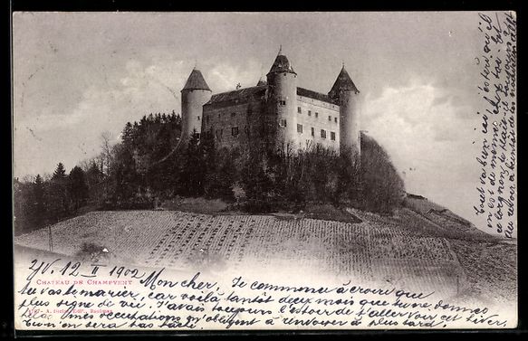 Cartoline postali: AK Champvent, Château de Champvent – Usato da Berlin venduto da bartko-reher