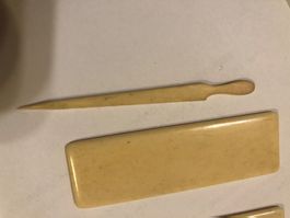 antike Teile, evtl. Zahnstocher mit Ablage? 6,5 cm lang
