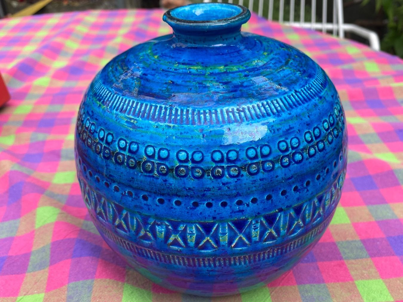 Vasi & Recipienti: Blaue Keramikvase 60er Italien – Usato da solothurn venduto da soko75 9