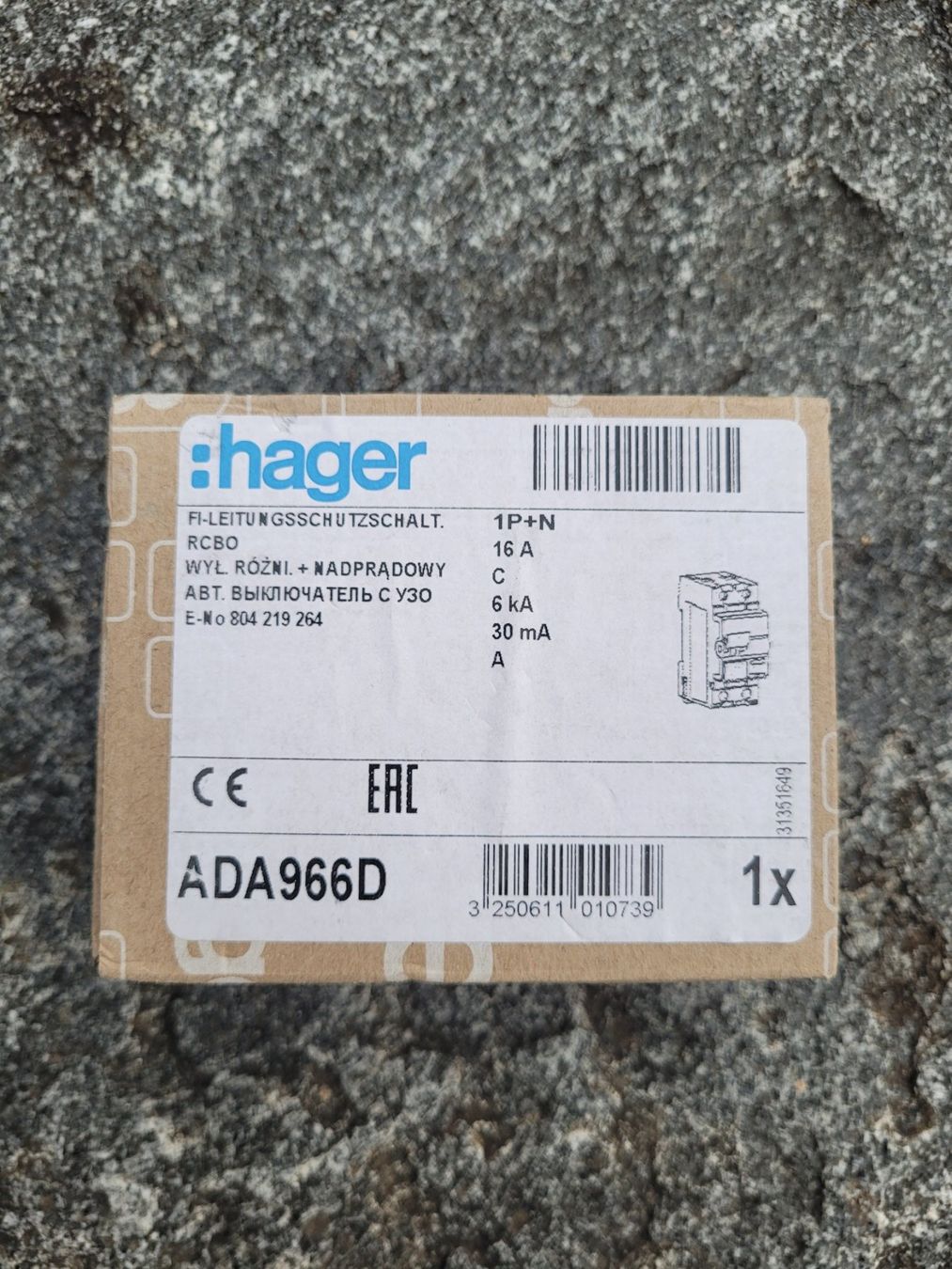 Hager Componenti elettronici: FI/LS-Schalter Hager C 16A 30mA – Nuovo e nell'imballaggio originale da Felben-Wellhausen venduto da Bunker90