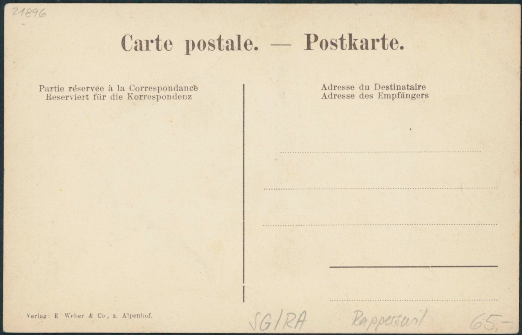 Cartoline postali: SG Rapperswil – Nuovo (secondo la descrizione) da Schindellegi venduto da masutka7 1