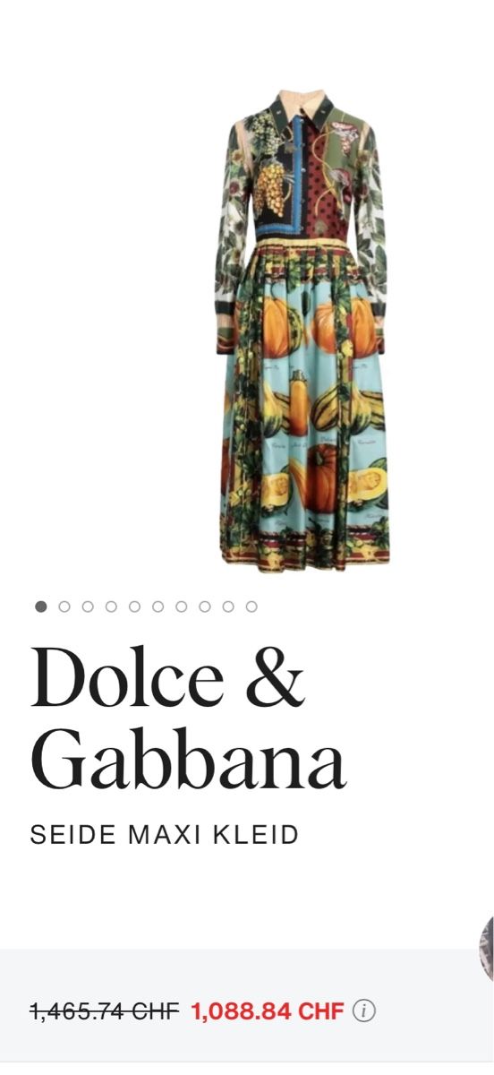 Dolce & Gabbana Kleider: D&G Seidenkleid Herbst Print Gr. 34 – Neu (gemäss Beschreibung) aus Murten von februari 7